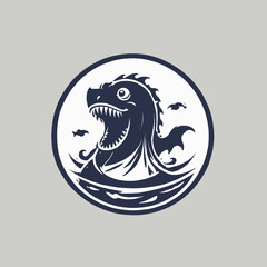 Sea Monster Logo Design EPS format Very Cool