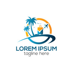 Modern travel agency logo, logistics delivery logo design concept isolated vector template illustration for Business or Company