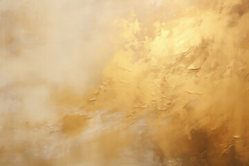 Fototapeta na wymiar Abstract acrylic painting in gold tone for background. Generative AI image.