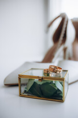 Wedding accessories during the preparations.