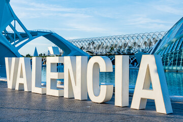 Valencia, Spain, September 2023.  Valencia City Urban View.  City of Arts and Sciences