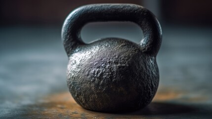 Fototapeta premium Close-up Kettlebell. Unveiling the Power Within