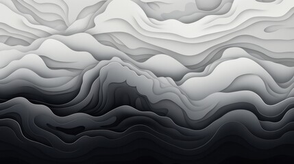 Fototapeta premium A black and white image of a mountain range