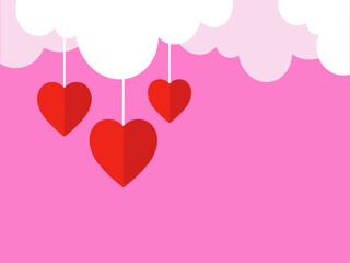 Valentines Day Heart Background Illustration

