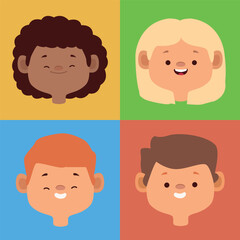 set of cartoon faces