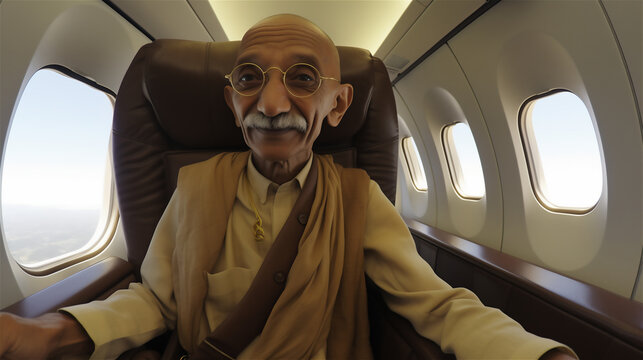 Personalities in airplanes having fun, imaginary