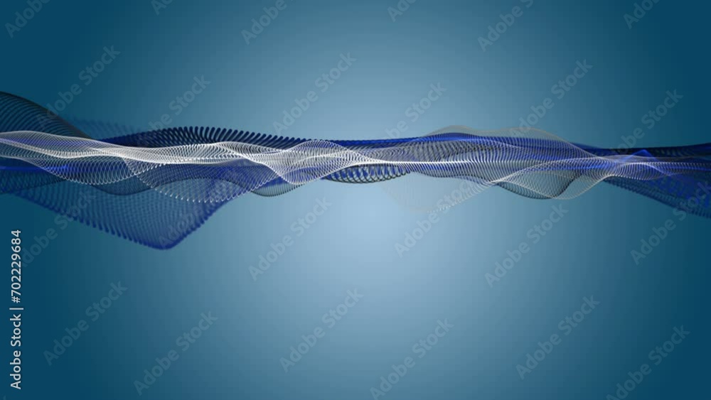 Aufkleber fantastic video animation with particle wave object in slow motion and space for text, 4096x2304 loo