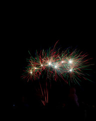 People Watching A Fireworks Display At Pingle Field, Bicester