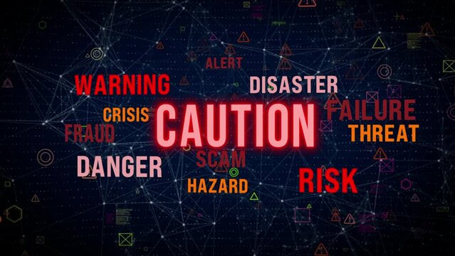 caution warning sign conceptual loop