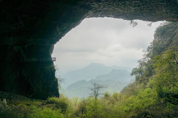 Swallow Cave is named after the Himalayan swiftlets that live in it. Jinfo Mountain karst...
