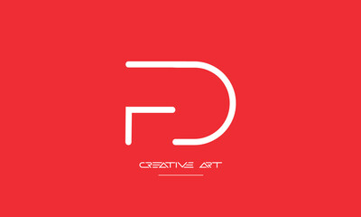 DF, FD, D, F abstract letters logo monogram