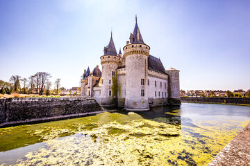 Castle of Sully sur loire near Orleans, Loire valley, France