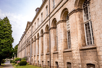 Fototapeta na wymiar exteriors of Saint Riquier abbey, Somme, France