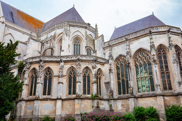 Fototapeta na wymiar exteriors of Saint Riquier abbey, Somme, France