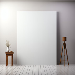 blank white piece of art totally white colour