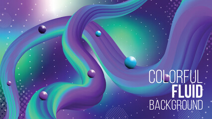 vector fluid colorful gradient style background design template
