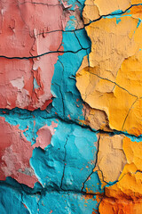 Fototapeta premium Wet colorful plaster paint on wall for background