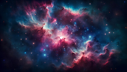 Naklejka premium Starry nebula in the Galactic Wilderness background