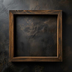 Minimal Thin Wooden empty frame, in the style of Luxury backgrounds