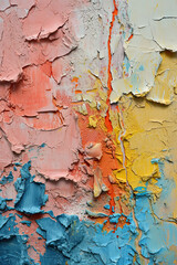 Wet colorful plaster paint on wall for background