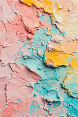 Fototapeta premium Wet colorful plaster paint on wall for background