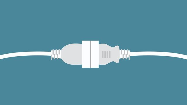 Electrical Connection Plug animation Unplug and plug