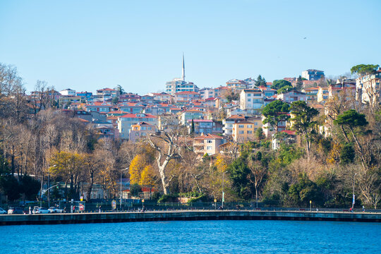 Tarabya coastline view in Sariyer District,Istanbul