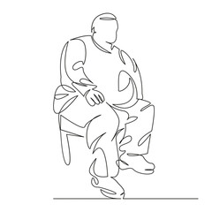 fat man sitting on a chair