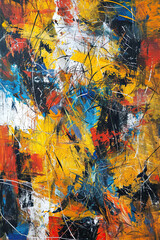 Abstract colorful expressionist painting for background
