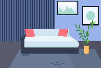 Illustration of living room interior