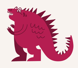 Dinosaur in cute cartoon style. Vector isolated illustration. - 702239673