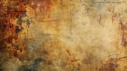 Old Grungy Wall With Paint - obrazy, fototapety, plakaty
