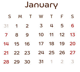 2024 carlendar