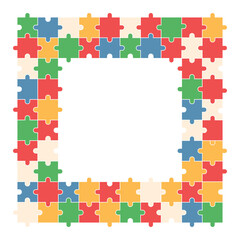 Colorful Puzzle Frame