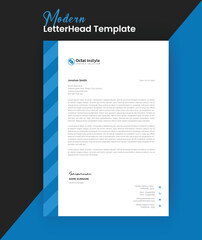 Vector letterhead template for print