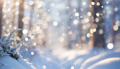Glimmering Bliss: A Soft-Focused Winter Wonderland Background, Where Ethereal Beauty Meets Subdued Elegance in a Serene Symphony of Glitter and Tranquility