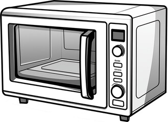 Obraz premium microwave oven isolated on white