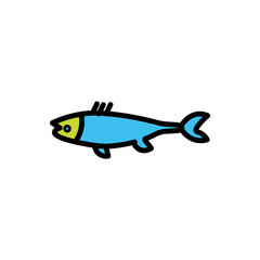 Fish Fishes Fishing Filled Outline Icon