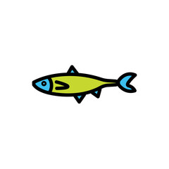 Fish Fishes Fishing Filled Outline Icon