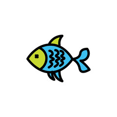Fish Food Sea Filled Outline Icon