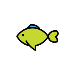 Fish Food Sea Filled Outline Icon