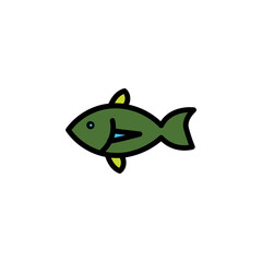 Fish Food Sea Filled Outline Icon