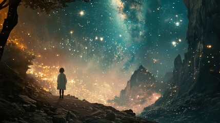 Obraz premium Standing on Top of the World