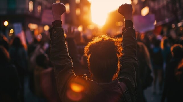 A Person Raising Their Hands in the Air