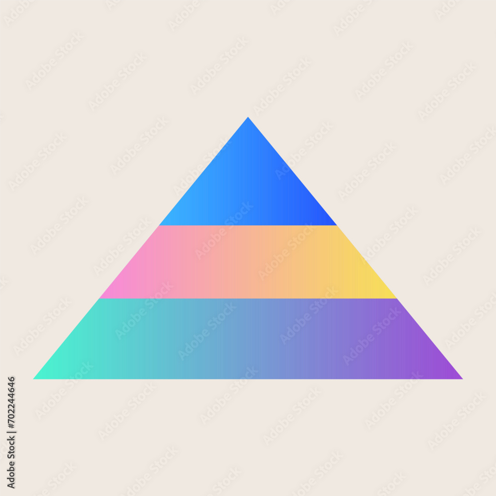 Poster triangle cone pyramid abstract gradient texture color geometric graphic shape element icon design
