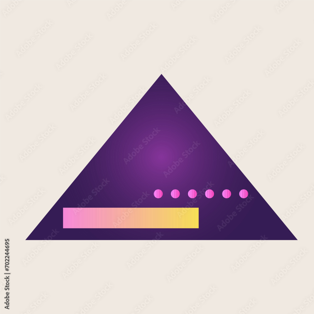 Poster triangle cone pyramid abstract gradient texture color geometric graphic shape element icon design