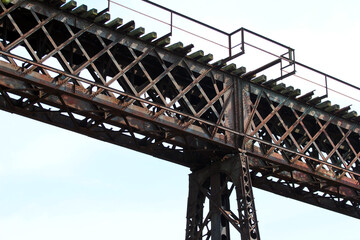 Oschuetztal Viaduct in the town of Weida in Thuringia, Germany. The railway bridge on the Werdau–Mehltheuer line is considered to be the first swing pier bridge in Germany.