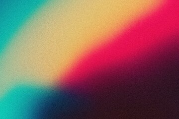 Fototapeta premium Retro grainy gradient banner background, grain texture, glowing light, blurred colors, poster backdrop design