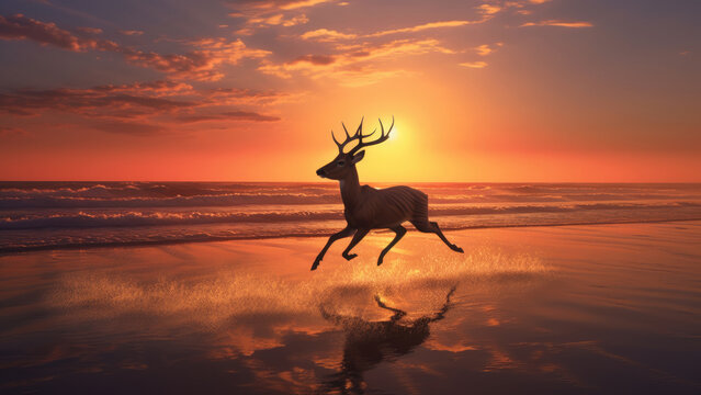 Coastal Tale: Antelope's Seashore Promenade at Sunset