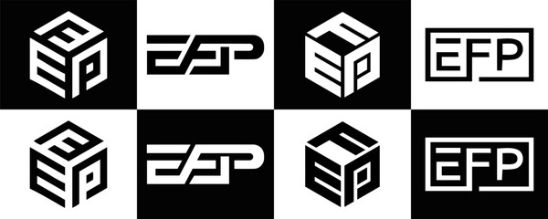  EFP logo. E F P design. White EFP letter. EFP, E F P letter logo design. E F P letter logo design in FOUR style. letter logo set in one artboard. E F P letter logo vector design.	
